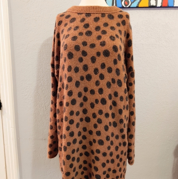 Madewell Leopard Spot Sweater Dress - Picture 3 of 8
